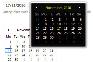 mootools Vista-like Ajax Calendar version