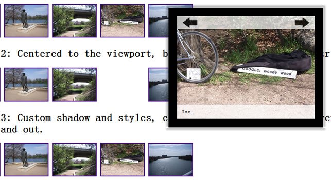 Jquery CSS on Zooming lightbox Images