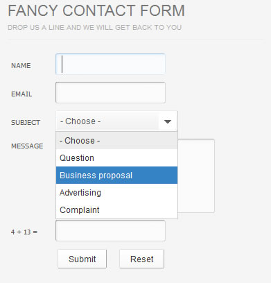 JQuery Fancy AJAX Contact Form