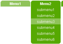 jQuery Multicolor animation drop down navigation menu