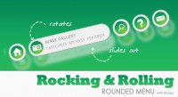 jQuery Rocking and Rolling Rounded Menu