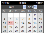 jQuery Datepicker - a popup calendar date picker