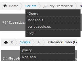 jQuery Plugin xBreadcrumbs (Extended Breadcrumbs) navigation