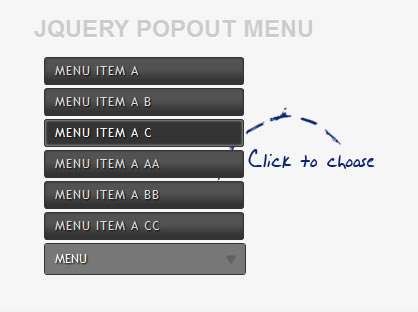 Popout Menu with jQuery and CSS3