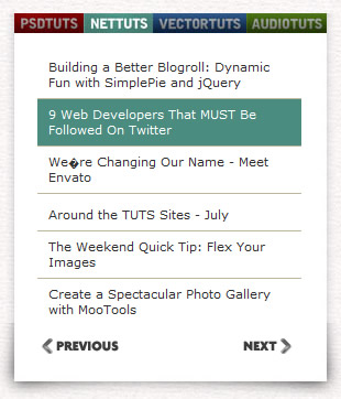 A Better Blogroll Slideshow Tabs (jQuery )