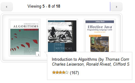 Amazon Books Widget with jQuery and XML Image Scroller