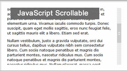 JavaScript Scrollable