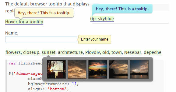 jQuery Plugin for Stylish Tooltips