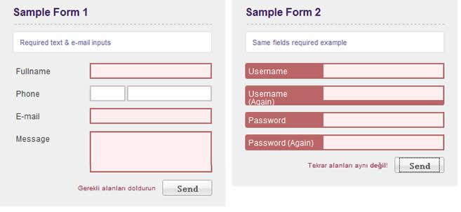 jQuery Advanced Form Validation