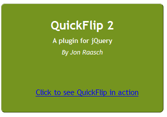 QuickFlip 2: The jQuery Flipping Plugin