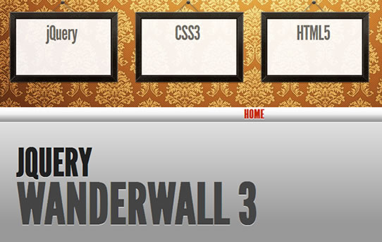 WanderWall – A jQuery, CSS3 & HTML5 Hover-Based Interface