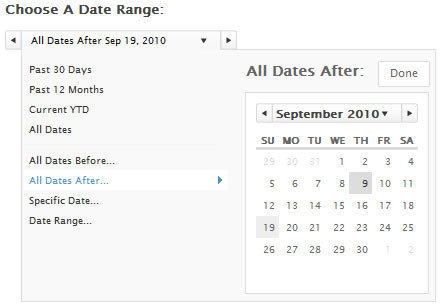 Transcendent Date Range Selector With jQuery