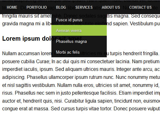 CSS3 multiple color Top Fixed Menu