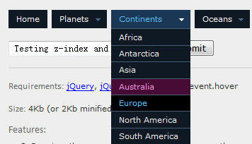 Awesome Drop Slide Menu With Jquery