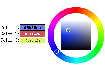 Multiple jQuery color picker plugin