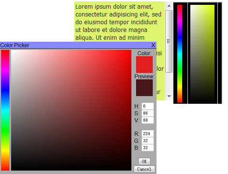 MooTools Color Picker