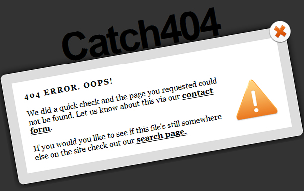 Nice jQuery And CSS3 Modal Plugin Catch404