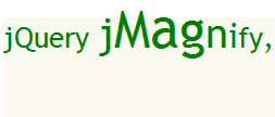 jMagnify----jQuery text hover plugin