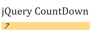simple Countdown Plugin jQuery