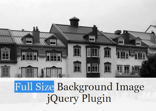 jQuery With the window size change the Full Size Background