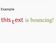 bouncing text with jQuery