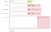 Custom contact form with jQuery