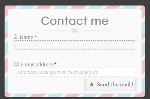 Stylish Contact Form with CSS3 HTML5 