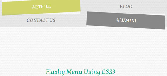 CSS3 and html5  Flashy Menu