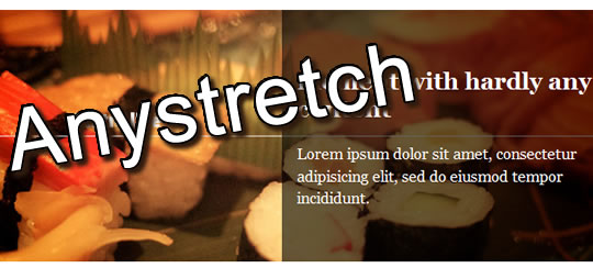 Very using jQuery Anystretch effect