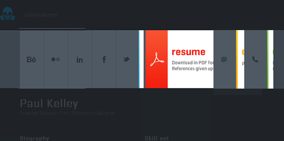 jQuery and CSS3 slide accordion menu